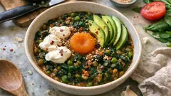 Vegane Shakshuka mit Linsen & Aprikosen – würzig, schnell und sättigend