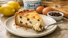 Quarkkuchen mit Rosinen: so wird die Füllung dank Eischnee besonders locker