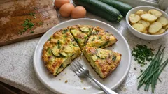 Kartoffel-Zucchini-Frittata aus dem Ofen – unkompliziert und richtig herzhaft