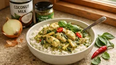Grünes Thai-Curry mit Hähnchen: cremig, würzig und in 30 Minuten auf dem Tisch