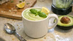 Cremiger Avocado-Smoothie mit Joghurt und Basilikum – in 5 Minuten gemixt