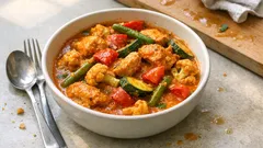 Hähnchen-Jalfrezi aus dem Ofen: würziges Curry, das fast von selbst schmort