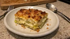 Sellerie-Kartoffel-Gratin mit Sojacreme – cremig, würzig und oben knusprig