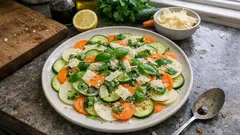 Gemüse-Carpaccio mit Parmesan – so wird’s mit Zitronen-Balsamico-Dressing richtig aromatisch