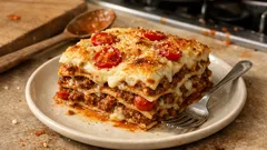 Vollkorn-Lasagne mit Rinder-Bolognese und Béchamel – so wird sie schön saftig