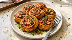 Pizzaschnecken aus der Heißluftfritteuse – fluffig, würzig und perfekt zum Teilen