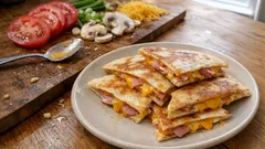 Knusprige Schinken-Käse-Quesadillas aus der Pfanne – in 15 Minuten fertig