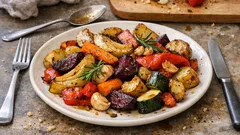 Ofengemüse mit Frühkartoffeln und Fenchel – so wird’s richtig aromatisch vom Blech