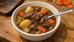 Omas Möhren-Kartoffel-Eintopf mit Rind – langsam geschmort, richtig schön sämig