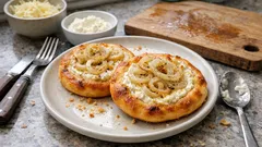 Herzhafte Quarkwähen mit Zwiebeln – knusprige Hefefladen aus dem Ofen