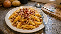 Schupfnudeln mit Sauerkraut und Speck – so werden sie in der Pfanne richtig knusprig