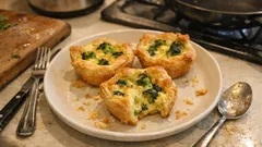 Mini-Quiches mit Brokkoli: knuspriger Blätterteig, extra cremiger Käse-Guss