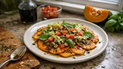 Kürbis-Carpaccio mit Kürbiskernöl: zart angebraten, nussig im Dressing