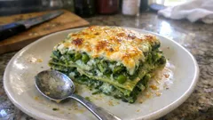 Grüne Lasagne mit Spargel und Erbsen – cremig, frisch und schnell im Ofen