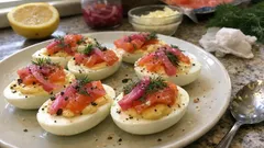 Gefüllte Eier mit Lachs und Zitronen-Mayonnaise – so werden sie schön cremig