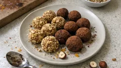 Zart schmelzende Nougatpralinen – zwei Varianten mit Haselnuss oder Orange