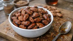 Gebrannte Mandeln mit Ahornsirup – schnell in der Pfanne und herrlich weihnachtlich