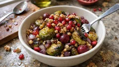 Rosenkohl vom Blech mit Trauben und Walnüssen – einfach, winterlich, richtig aromatisch