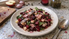 Matjessalat mit Roter Bete und Apfel – schnell gemacht, schön ausgewogen