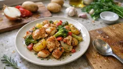 Hähnchenpfanne mit Kartoffeln und Gemüse – schnell, frisch und richtig sättigend