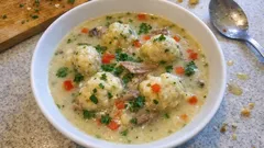 Cremige Gänsesuppe mit Klößchen – festliche Vorsuppe fürs Weihnachtsmenü