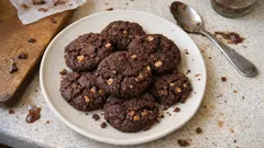 Schoko-Walnuss-Plätzchen mit Ingwer: knusprig, schokoladig und schnell gemacht