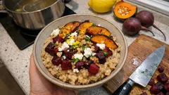 Cremiges Kürbis-Risotto mit Roter Bete und Ziegenkäse – so gelingt’s zuverlässig