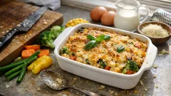 Gemüse-Nudel-Gratin aus dem Ofen: cremig, bunt und wunderbar unkompliziert