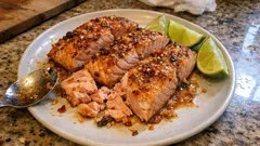 Saftiger Ofenlachs in 7 Minuten – mit Chili, Ingwer, Honig und Limette