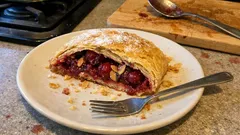 Kirschstrudel wie vom Bäcker: knuspriger Teig, saftige Füllung – Schritt für Schritt erklärt