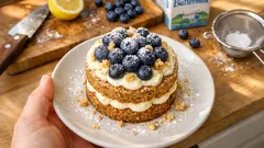 Mini-Blaubeertorte mit Buttermilchcreme – leicht, frisch und perfekt zum Kaffee