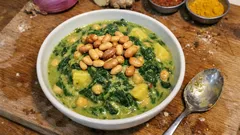 Spinat-Curry mit Kokosmilch und Erdnüssen – schnell, cremig und aus einem Topf