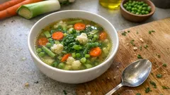 Klare Gemüsesuppe mit Hühnerbrühe – leicht, wärmend und gut vorzubereiten