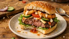 Saftige Burger mit roten Zwiebeln – so gelingen die Patties in der Pfanne richtig gut