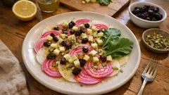 Ringelbete-Carpaccio mit Kohlrabi und Apfel – leicht, frisch und schnell gemacht