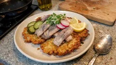 Knusprige Kartoffelpuffer mit Matjes-Topping – herzhaft, frisch und ganz unkompliziert