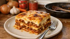 Klassische Lasagne mit Rinderhack und Béchamel – gelingt saftig im Ofen
