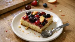 Saftiger Früchtekuchen vom Blech – mit Hefeteig, Grießcreme und Sahneguss