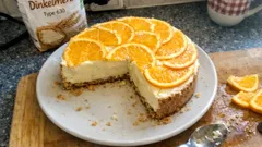 Orangen-Käsekuchen mit Dinkel-Mürbeteig – fruchtig, cremig und gelingt immer