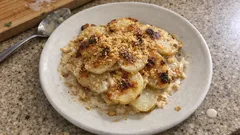 Veganer Kartoffelauflauf mit Kokosmilch – cremig, würzig und schnell im Ofen