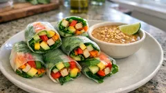 Vegane Sommerrollen mit Mango & Avocado – so gelingen sie schön straff gerollt