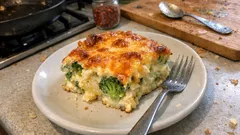 Brokkoli-Kartoffel-Auflauf aus dem Ofen: cremig, würzig und in 25 Minuten überbacken