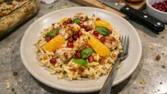 Nudelauflauf mit Hähnchen und Risoni – fruchtig-würzig aus dem Ofen