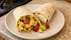 Wrap mit Hähnchencurry und Trauben – schnell gemacht und herrlich frisch