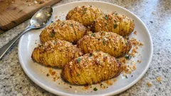 Knusprige Fächerkartoffeln aus dem Ofen – mit Butterkruste in 35 Minuten