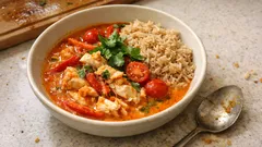Thailändisches Fischcurry mit Kokosmilch – in kurzer Zeit richtig aromatisch