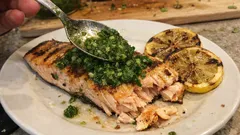 Gegrillte Lachsforelle mit Minz-Pesto – so bleibt der Fisch saftig und aromatisch