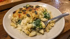 Nudelgratin mit Blumenkohl & Brokkoli: cremig, schnell vorbereitet und goldbraun überbacken