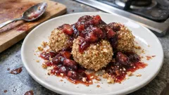 Quarkknödel mit warmer Pflaumensauce – so werden sie zart und fallen nicht auseinander
