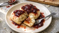 Dampfnudeln mit Zwetschgensauce – so werden sie luftig und bekommen unten eine goldene Kruste